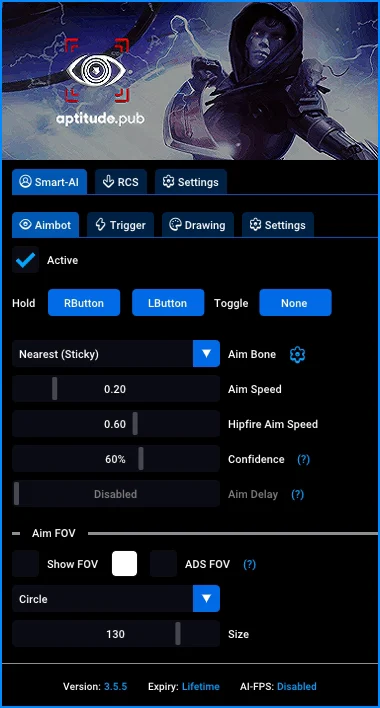 Smart A.I. for Apex Legends: Aimbot controls