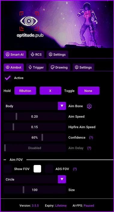 Smart A.I. for Fortnite: Aimbot controls